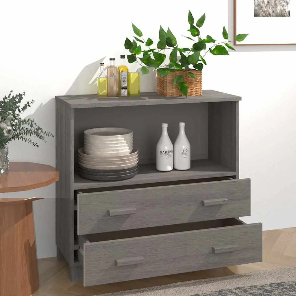 Wooden Sideboard Storage Cabinet for Home 85 x 35 x 80 cm Grey