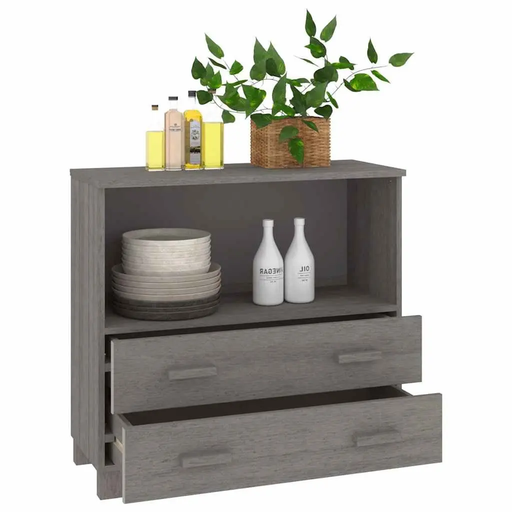 Wooden Sideboard Storage Cabinet for Home 85 x 35 x 80 cm Grey