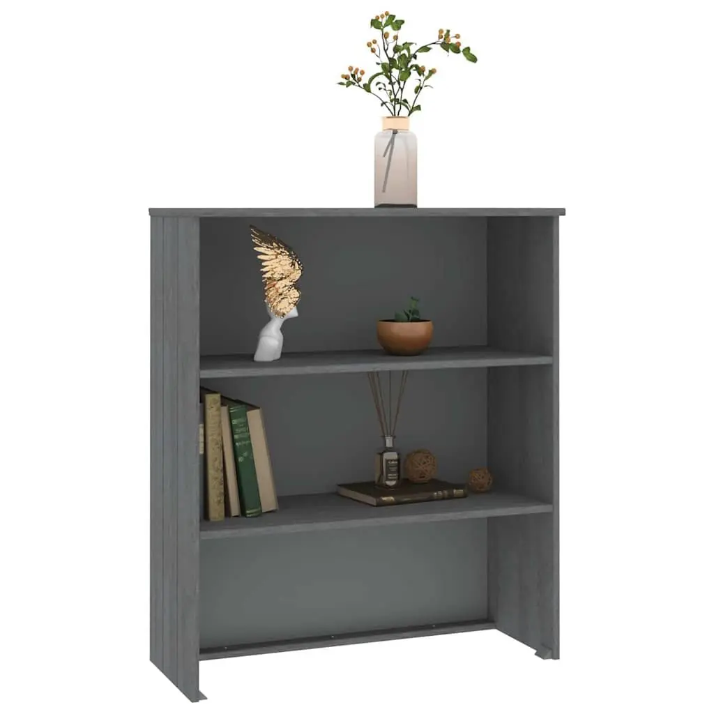 Highboard Top HAMAR Dark Grey 85x35x100cm Solid Pine Wood Sideboard Cabinet