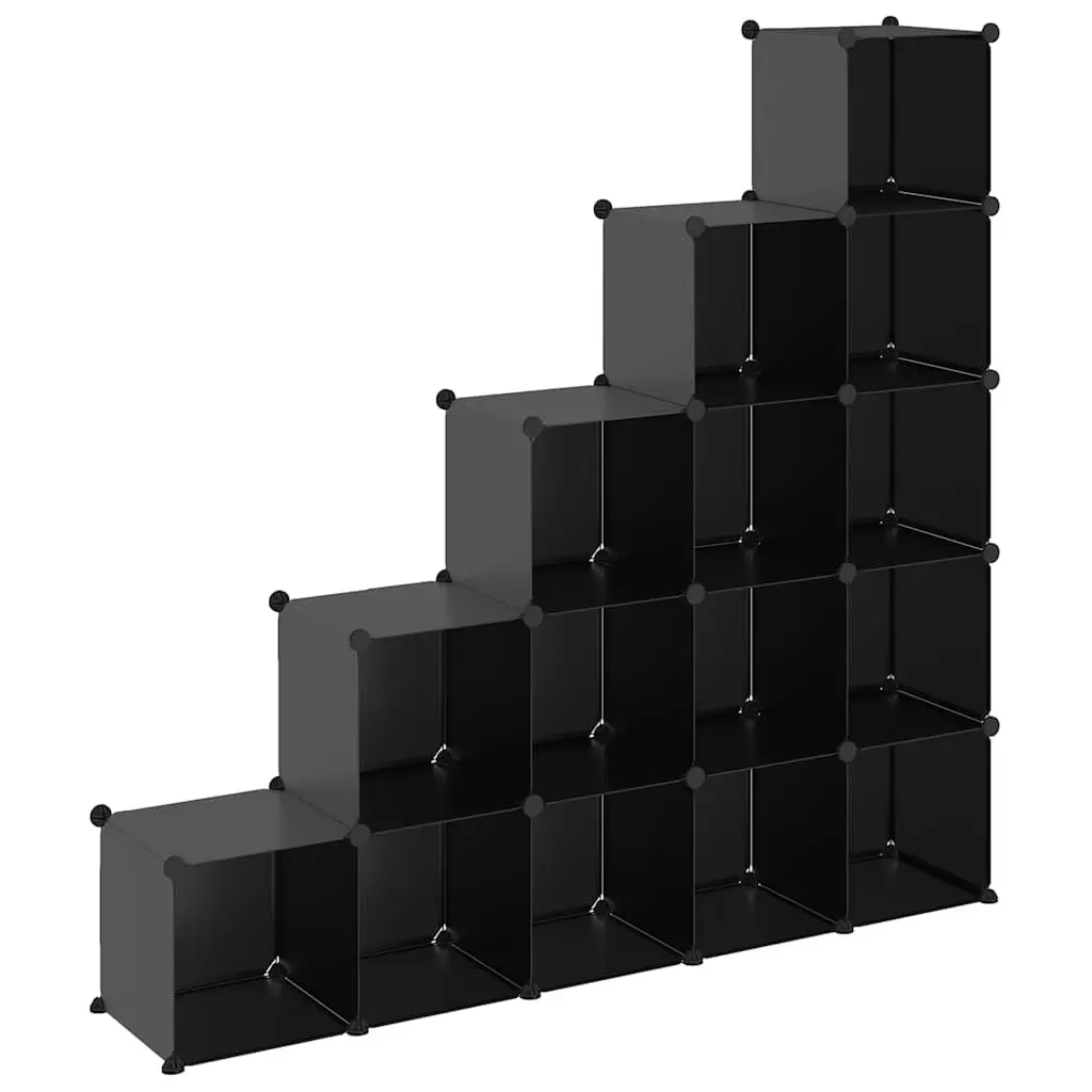 Black Modular Storage Cube Unit