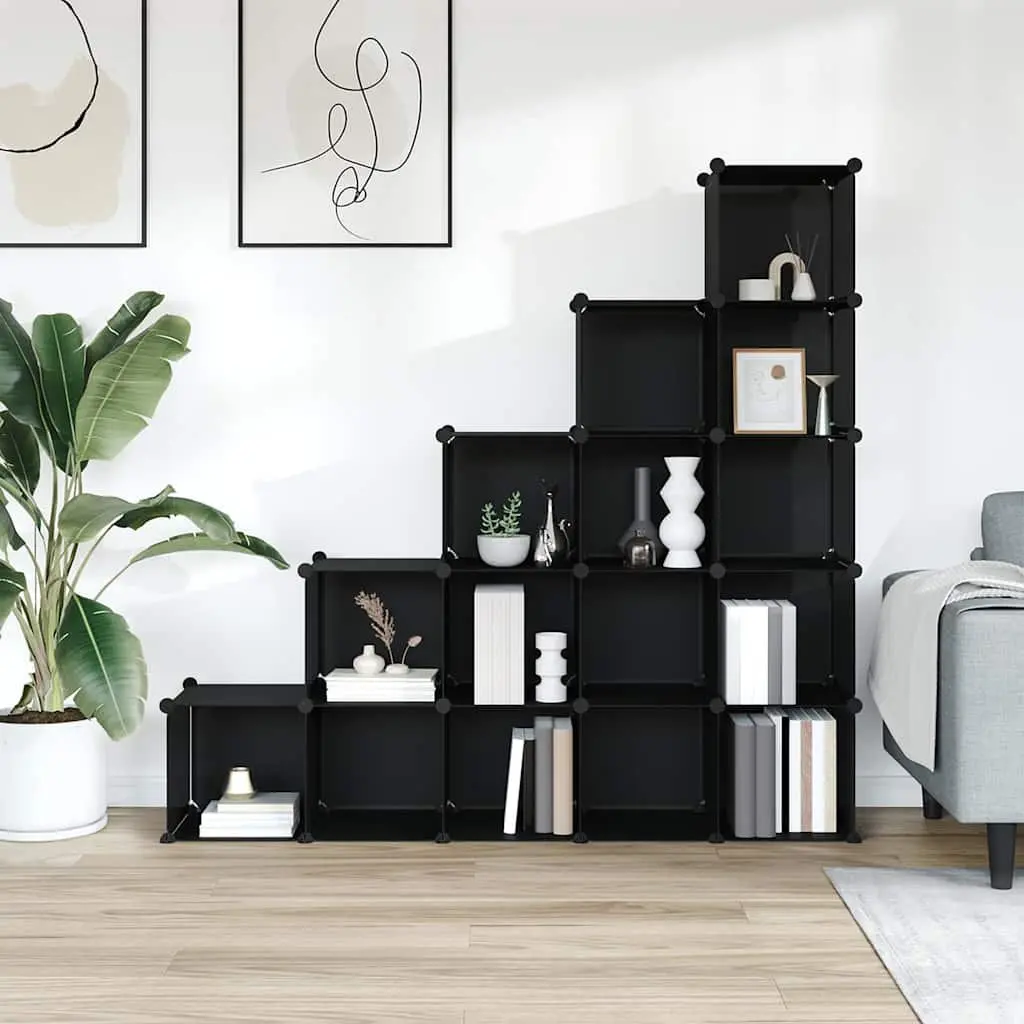 Black Modular Storage Cube Unit