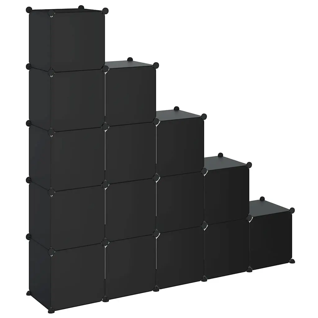 Black Modular Storage Cube Unit