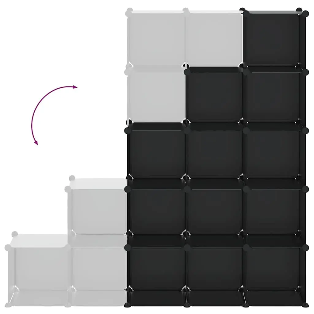 Black Modular Storage Cube Unit