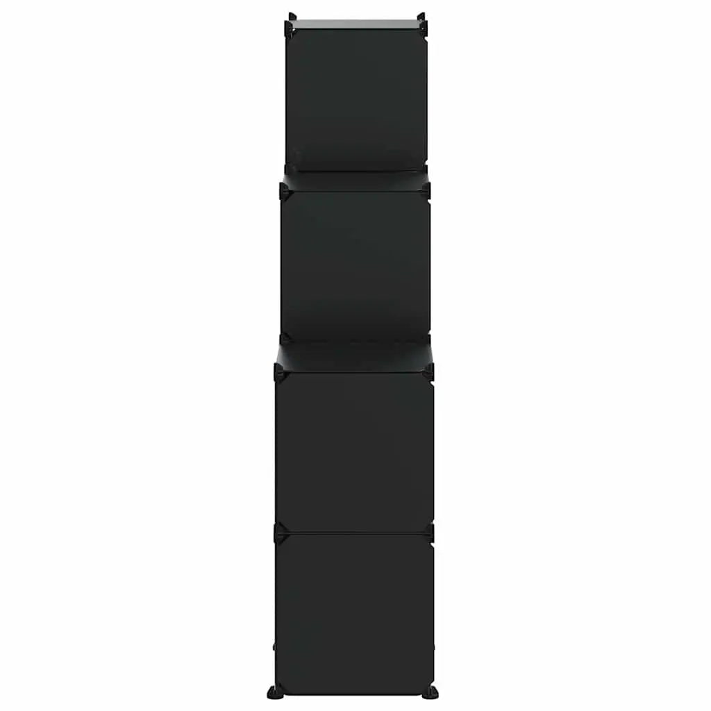 Black Plastic 9-Cube Storage Shelf
