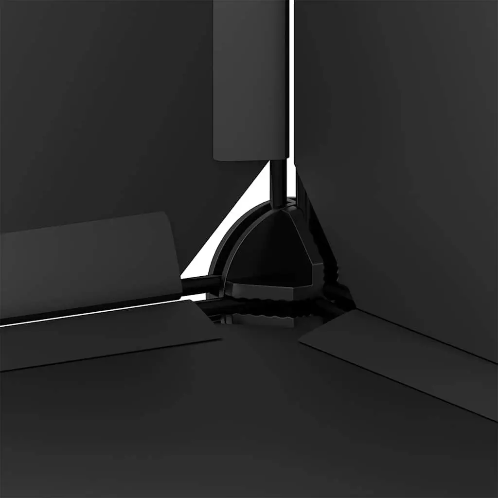 Black Plastic 9-Cube Storage Shelf