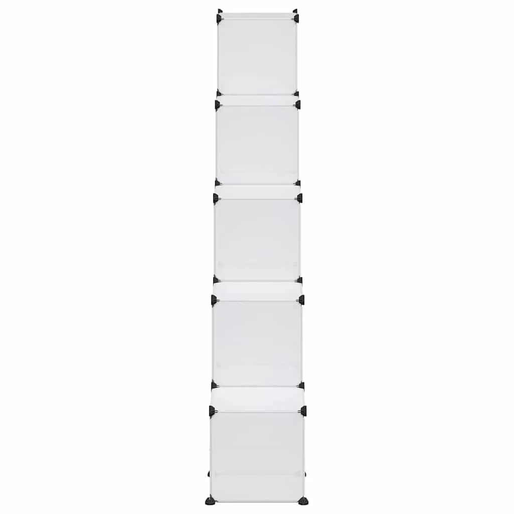 Storage Cube Organiser Home Office 15 Cubes Modular Shelving Unit Transparent PP Plastic