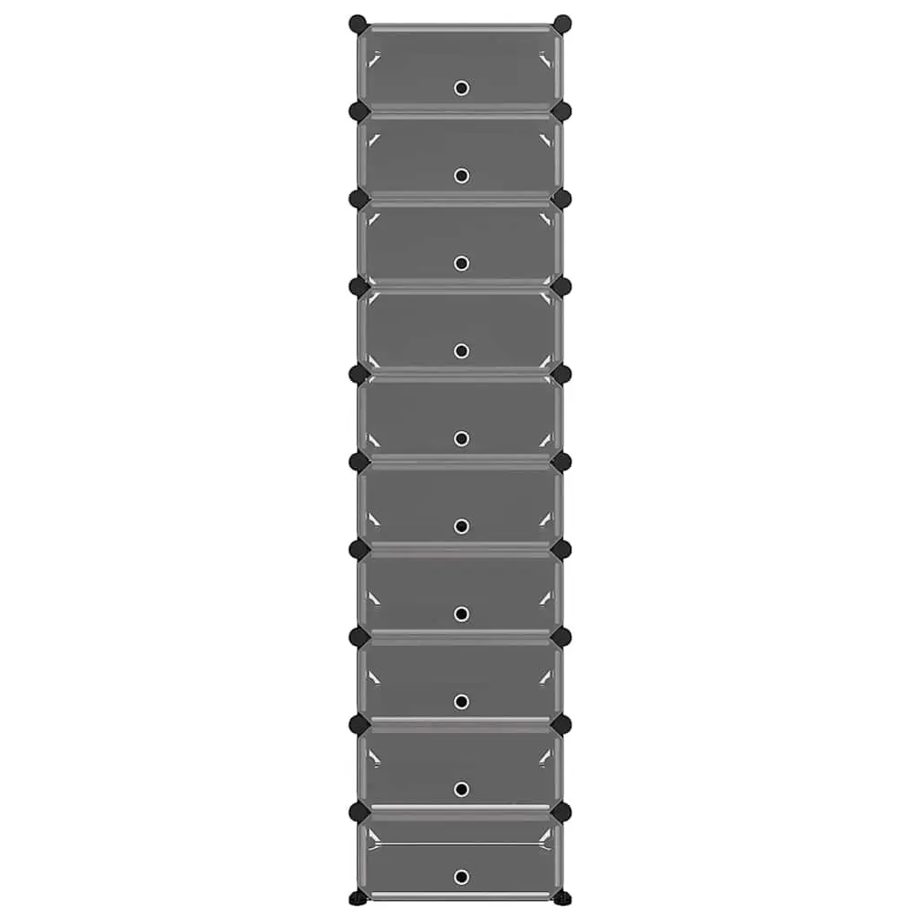 Shoe Rack Storage Organiser for Home 44x32x174 cm Black