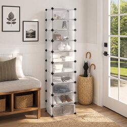 Specifications for Transparent Shoe Rack 44x32x174cm