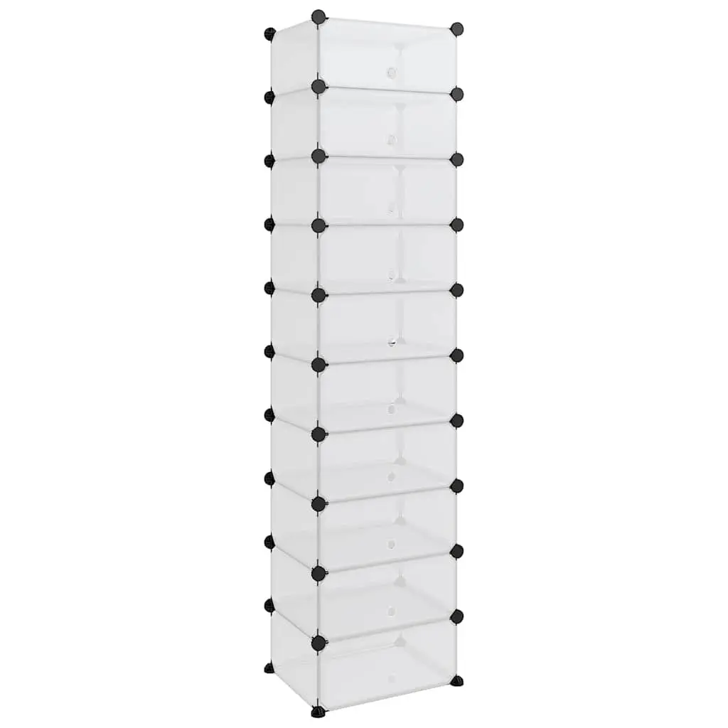 Transparent Shoe Rack 44x32x174cm