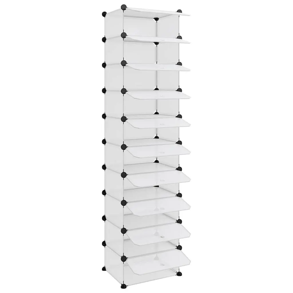 Transparent Shoe Rack 44x32x174cm