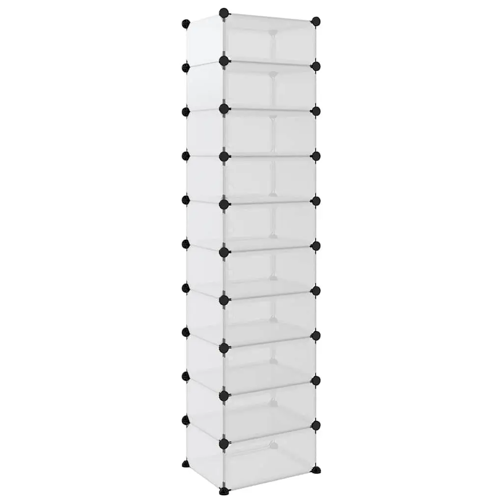 Transparent Shoe Rack 44x32x174cm
