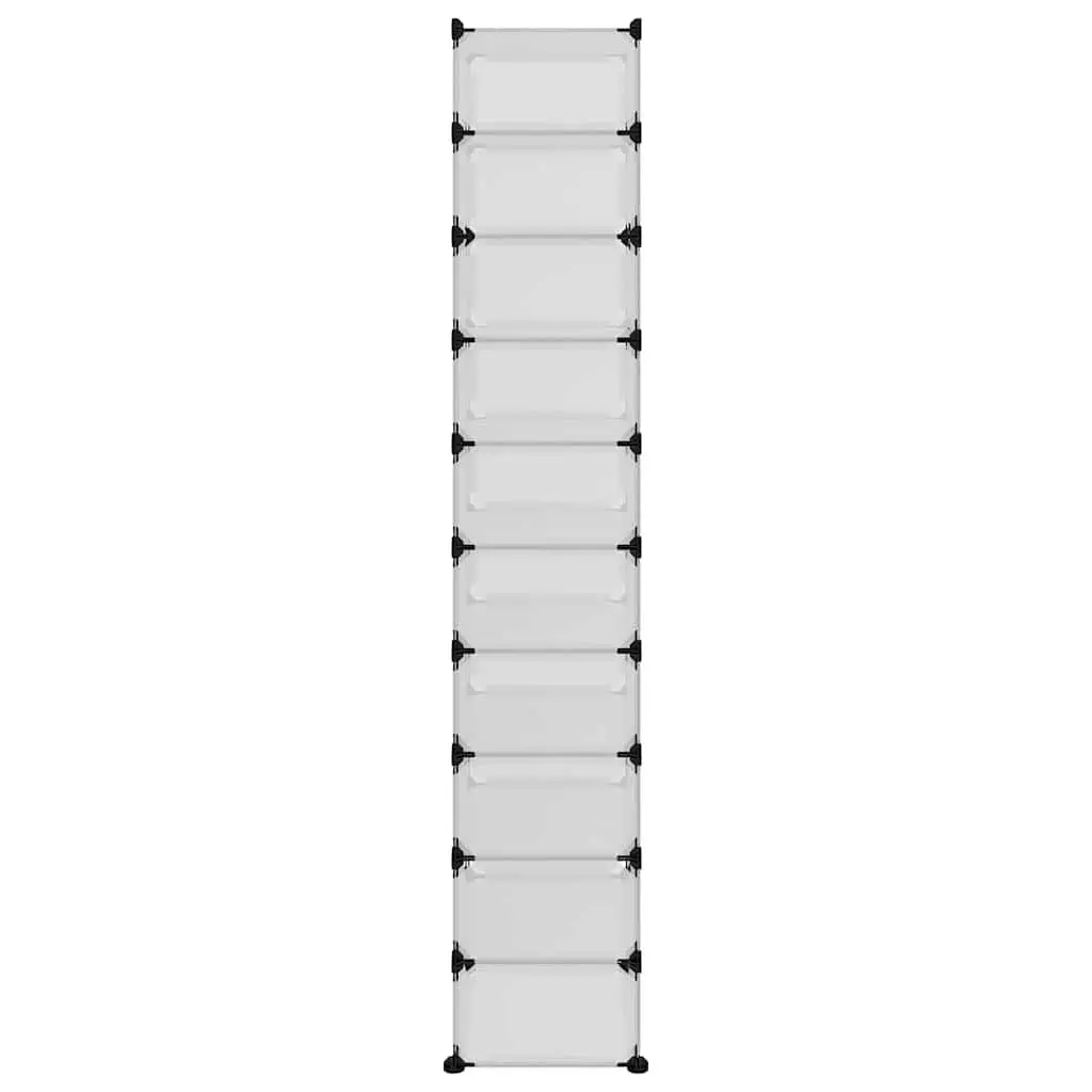 Transparent Shoe Rack 44x32x174cm