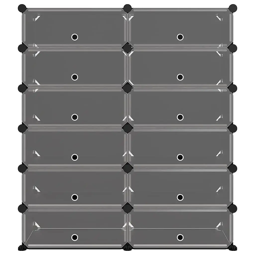 Black Shoe Rack 94.5x36.5x106cm