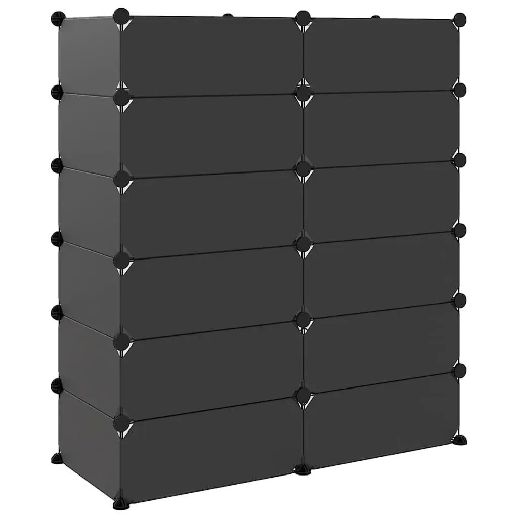 Black Shoe Rack 94.5x36.5x106cm
