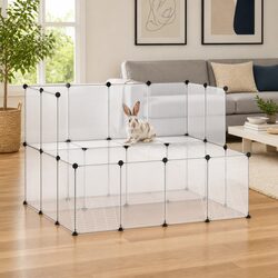 Transparent Small Animal Cage 143x107x93 cm, Steel Frame Design