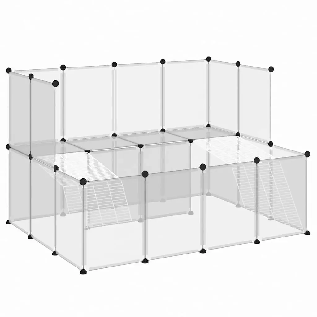 Small Animal Cage for Pets 143x107x93 cm Transparent PP Plastic Steel Frame