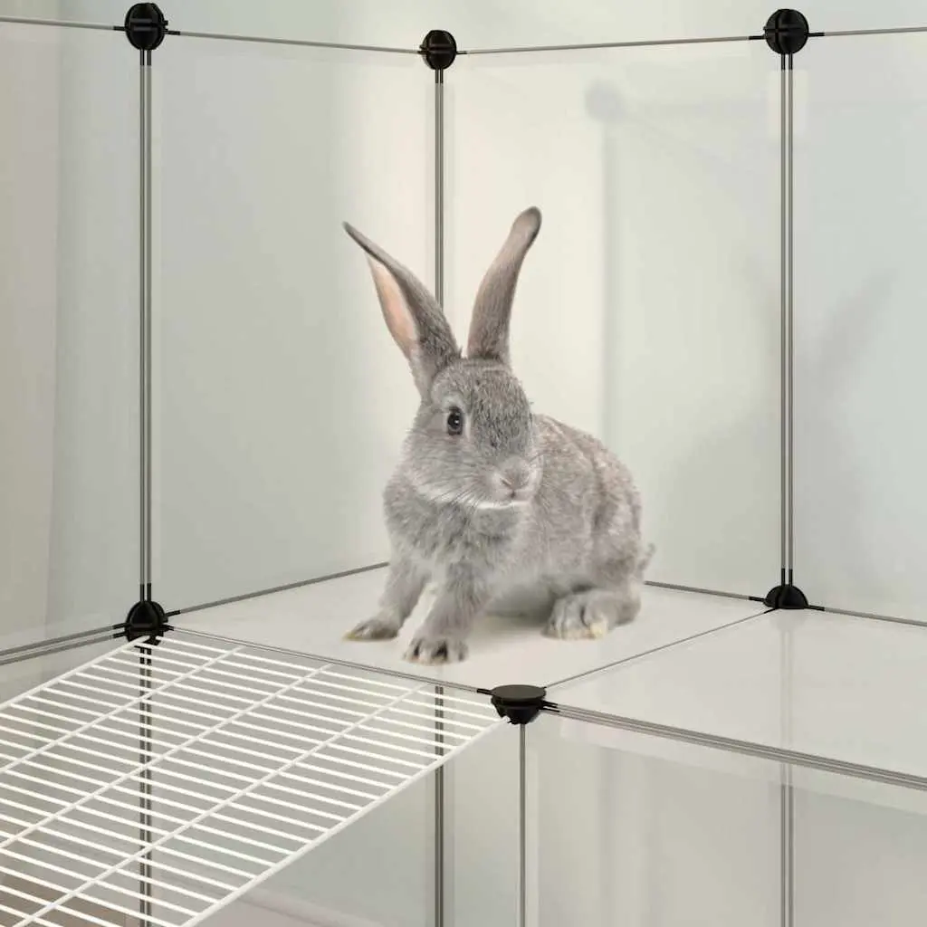 Small Animal Cage for Pets 143x107x93 cm Transparent PP Plastic Steel Frame