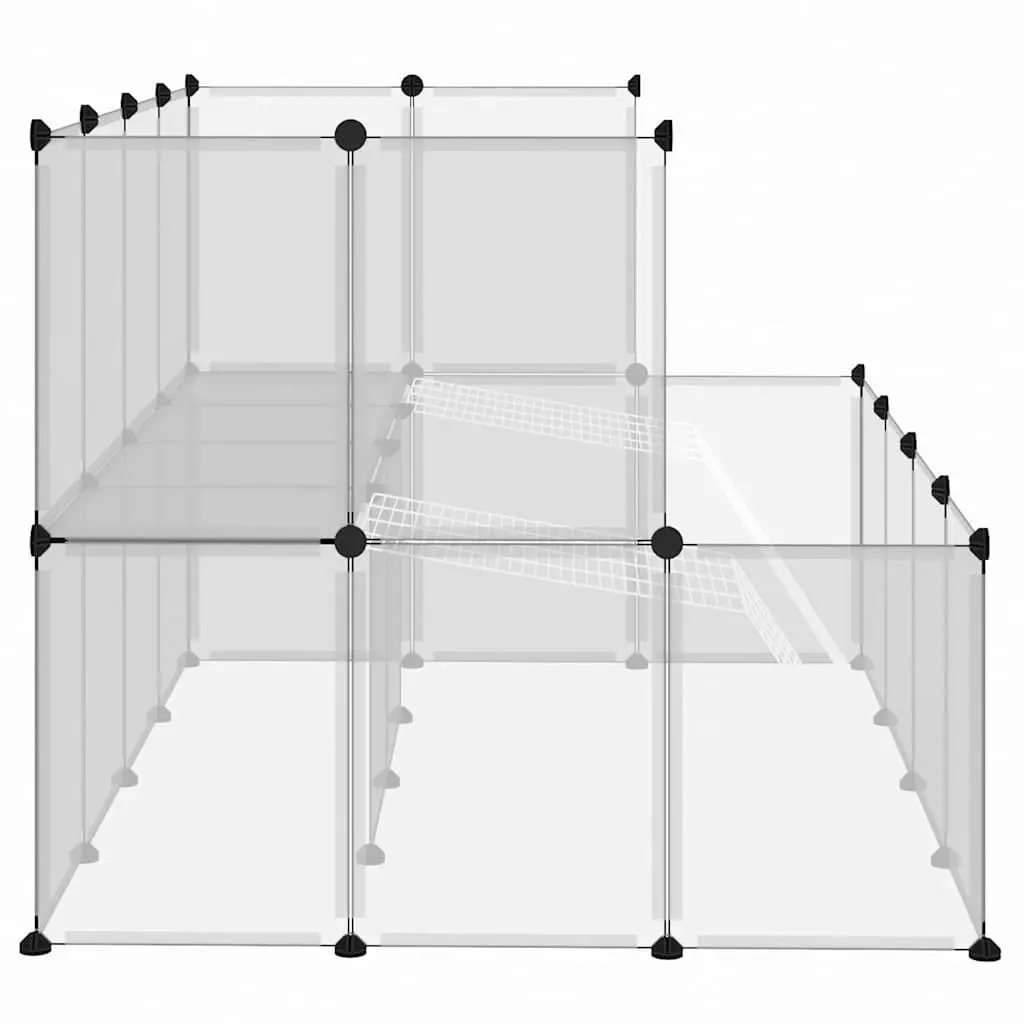 Small Animal Cage for Pets 143x107x93 cm Transparent PP Plastic Steel Frame