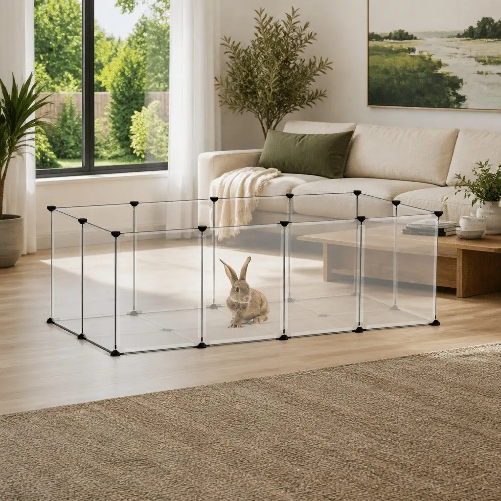 Small Animal Cage with Steel Frame