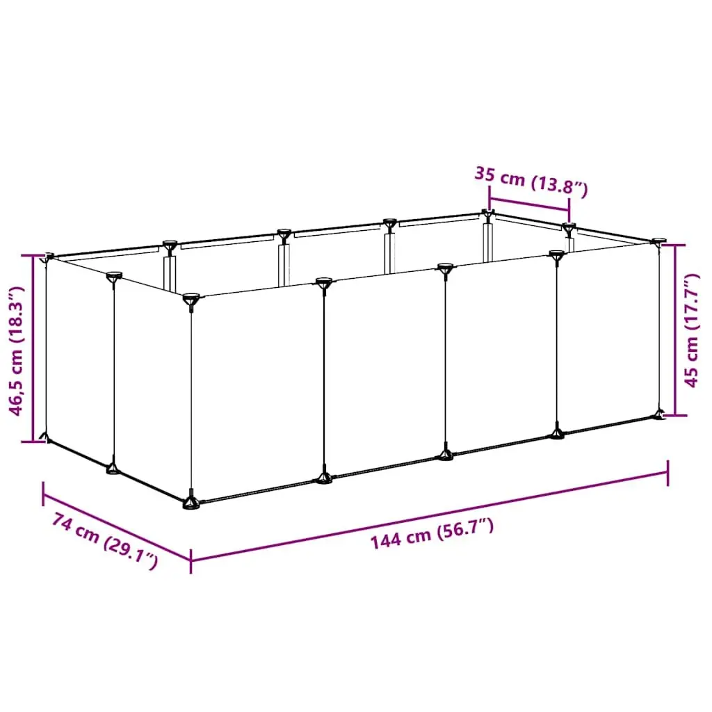 Small Animal Cage with Steel Frame