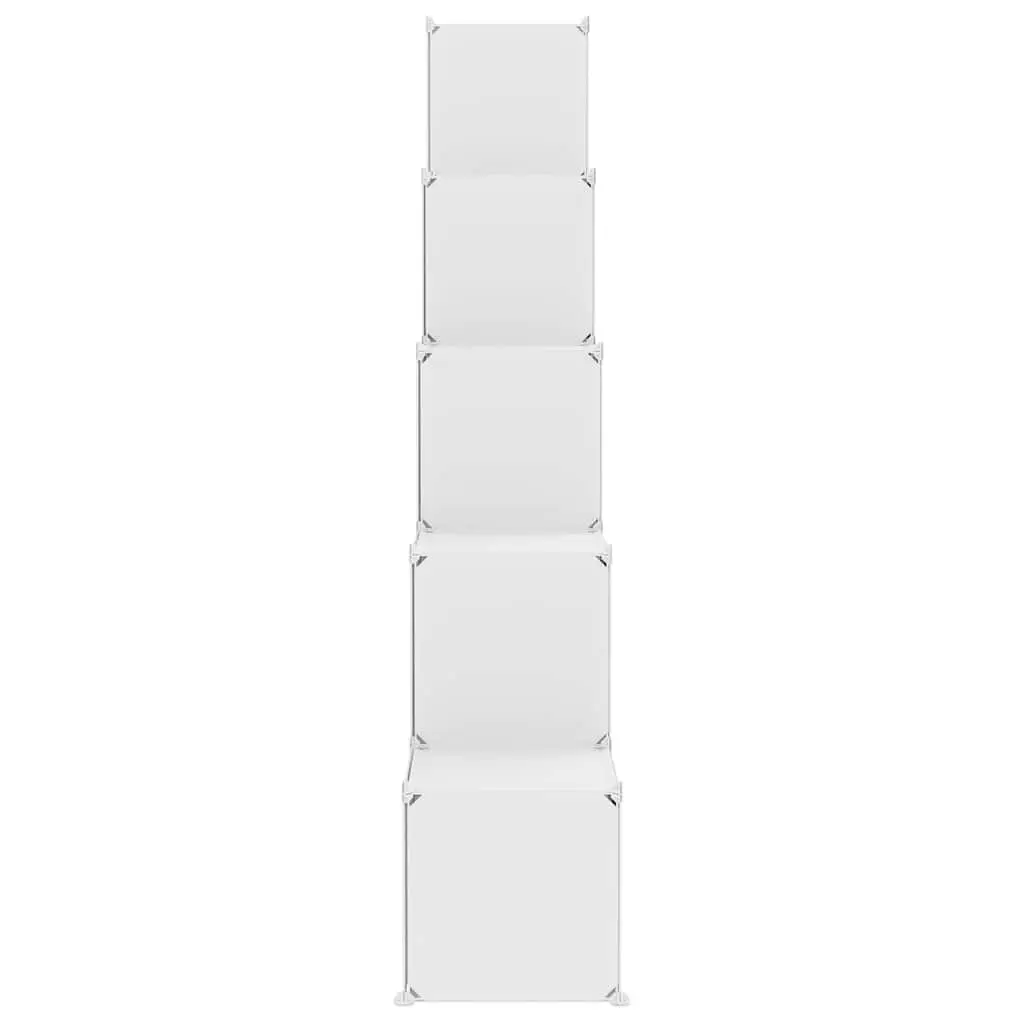 Kids Cube Storage Cabinet Organizer 15 Cubes White Plastic Wardrobe Unit