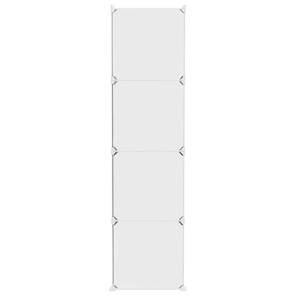 Kids Cube Storage Cabinet 10 Cubes White Children Wardrobe Organiser Cupboard