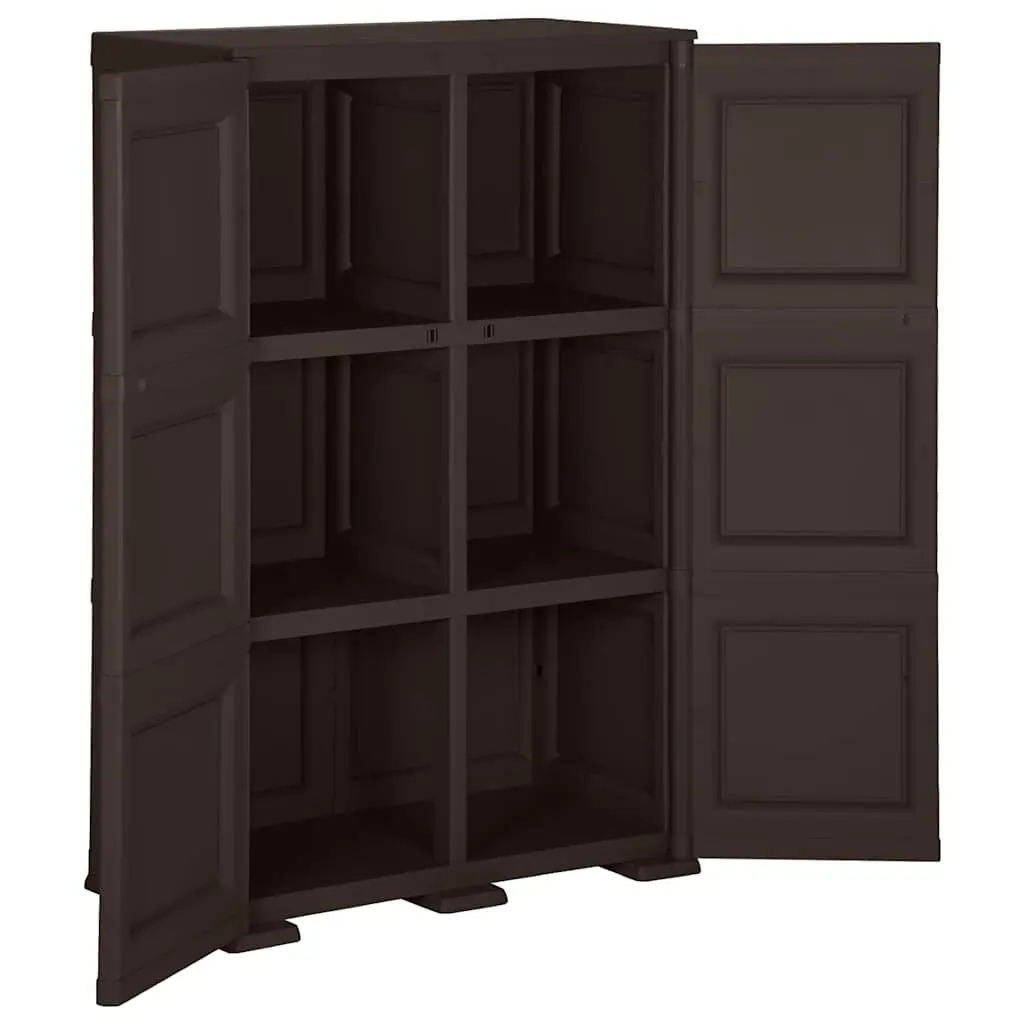 Storage Cabinet Home Office 79x43x125 cm Plastic Brown