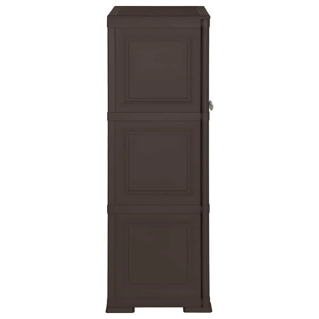 Storage Cabinet Home Office 79x43x125 cm Plastic Brown