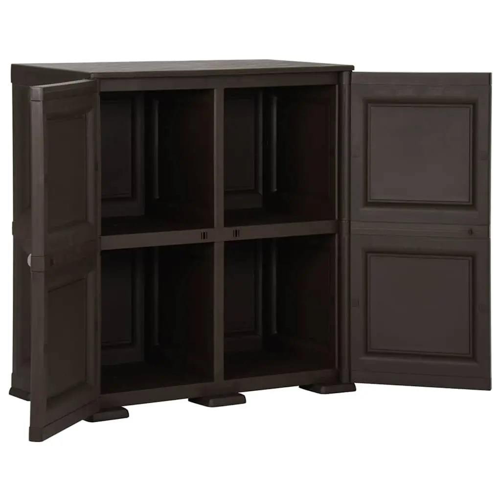 Storage Cabinet Home Office 79x43x85.5cm Brown Plastic