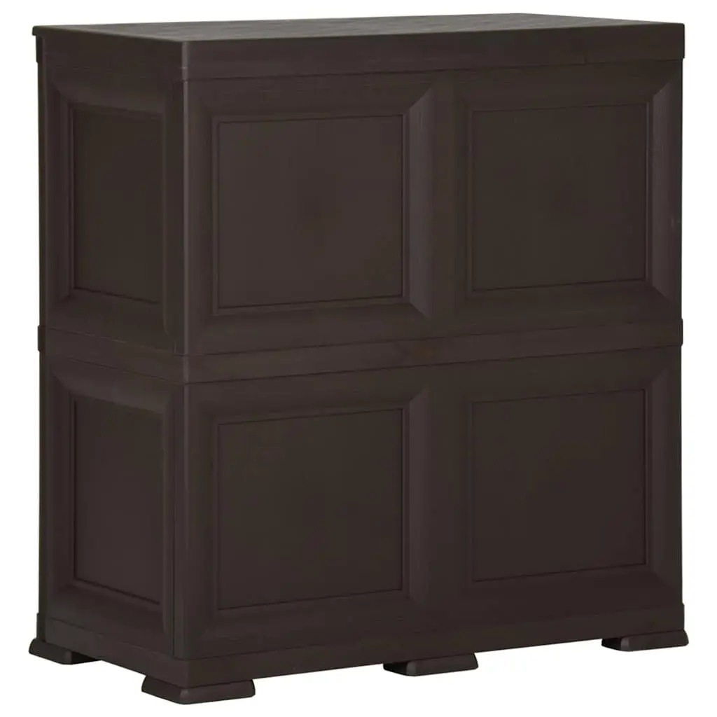 Storage Cabinet Home Office 79x43x85.5cm Brown Plastic