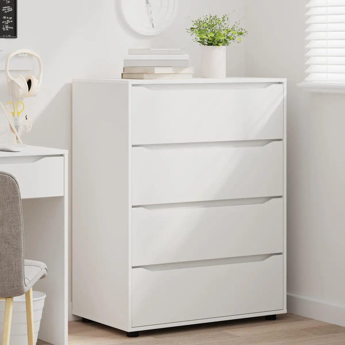 White Storage Cabinet 80x48x105cm