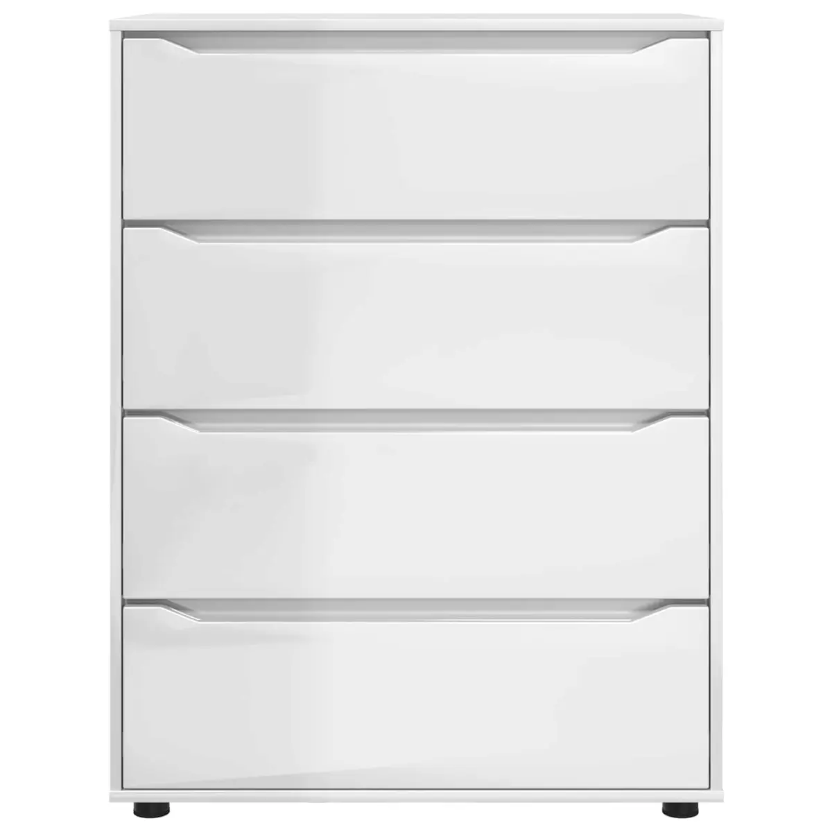 Storage Cabinet Bedroom High Gloss White Engineered Wood