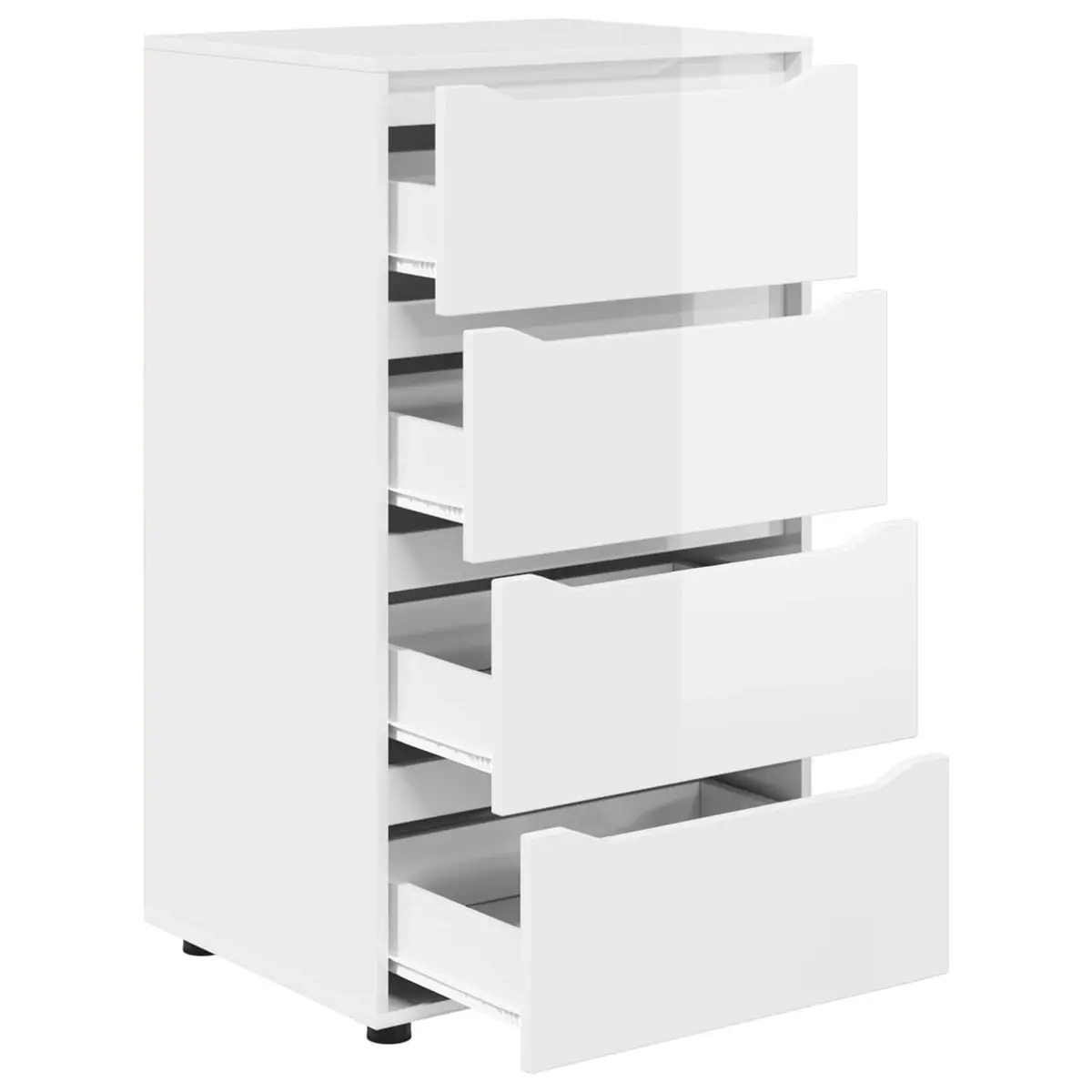 Storage Cabinet Bedroom Living Room High Gloss White