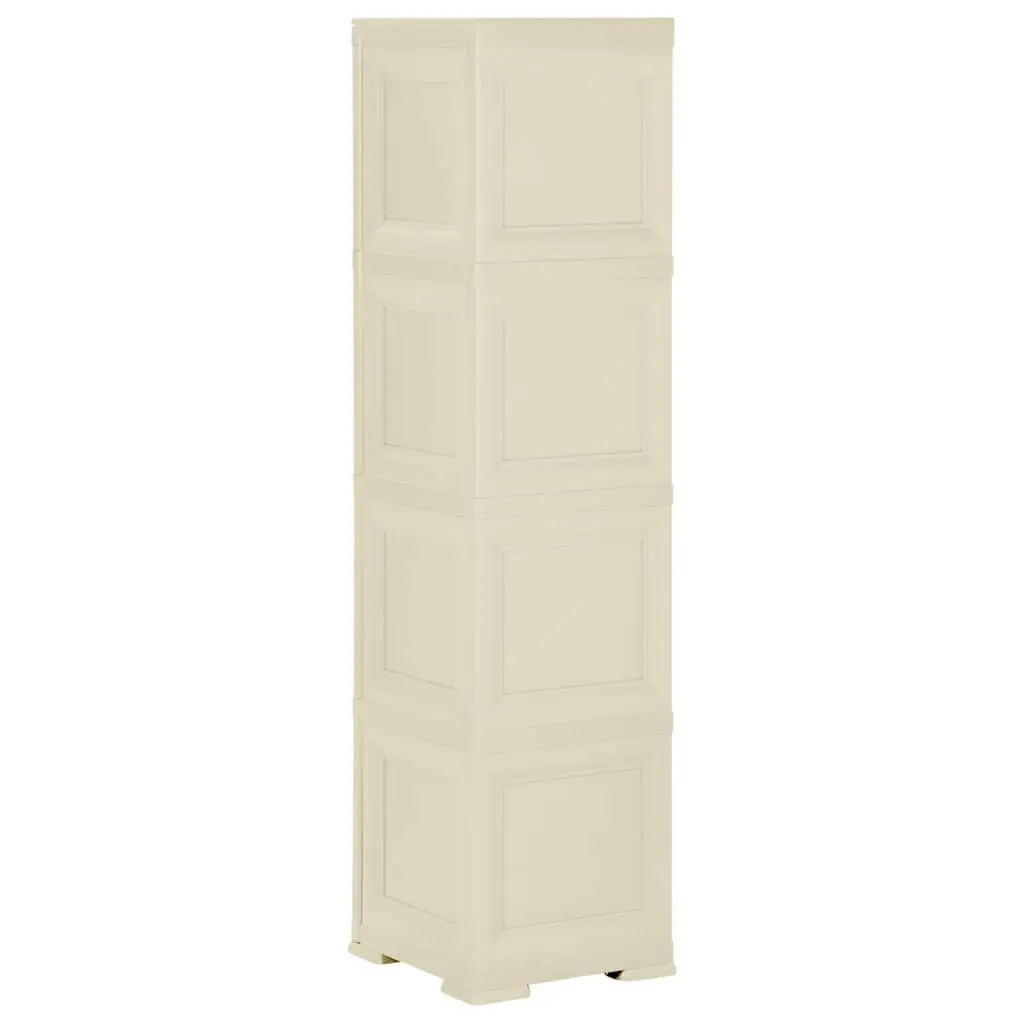White Plastic Storage Cabinet 40x43x164cm