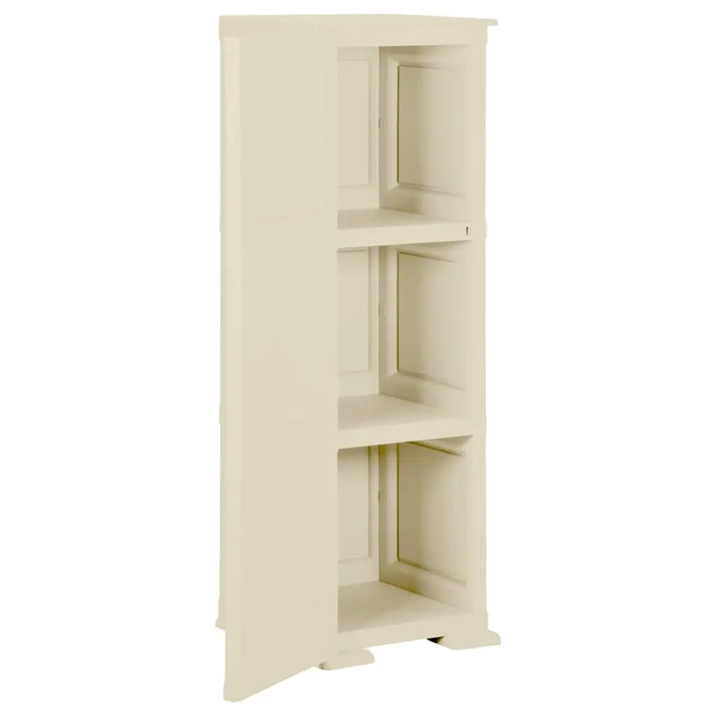 Plastic Storage Cabinet for Home Office Storage Room 40x43x125 cm White