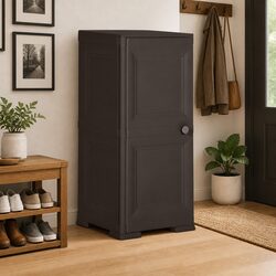 Brown Plastic Organiser Storage Cabinet 40x43x85.5cm