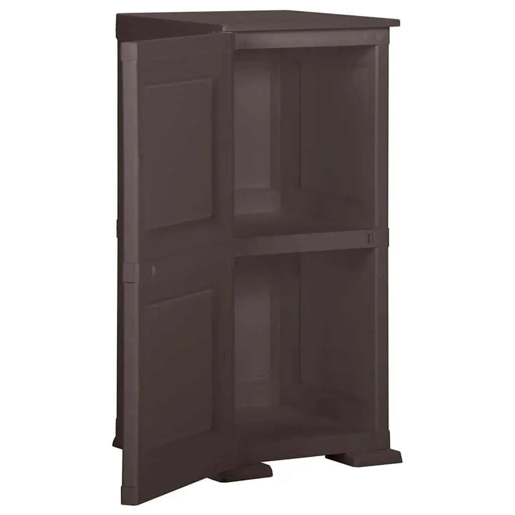 Brown Plastic Organiser Storage Cabinet 40x43x85.5cm