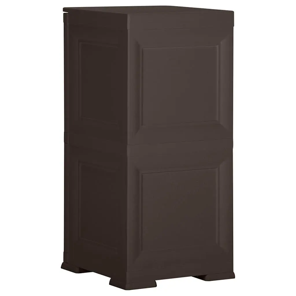 Brown Plastic Organiser Storage Cabinet 40x43x85.5cm