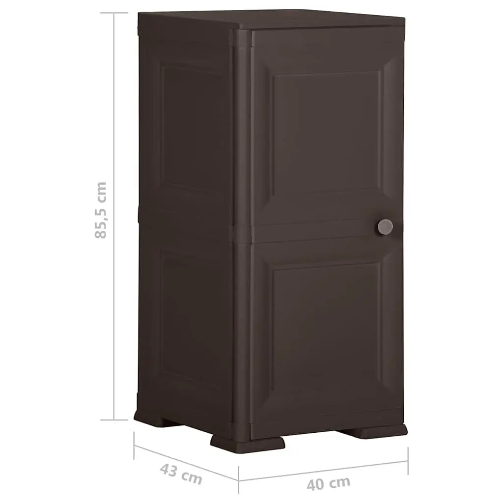 Brown Plastic Organiser Storage Cabinet 40x43x85.5cm