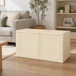White Storage Cushion Box - 86x40x42cm, 85L Capacity