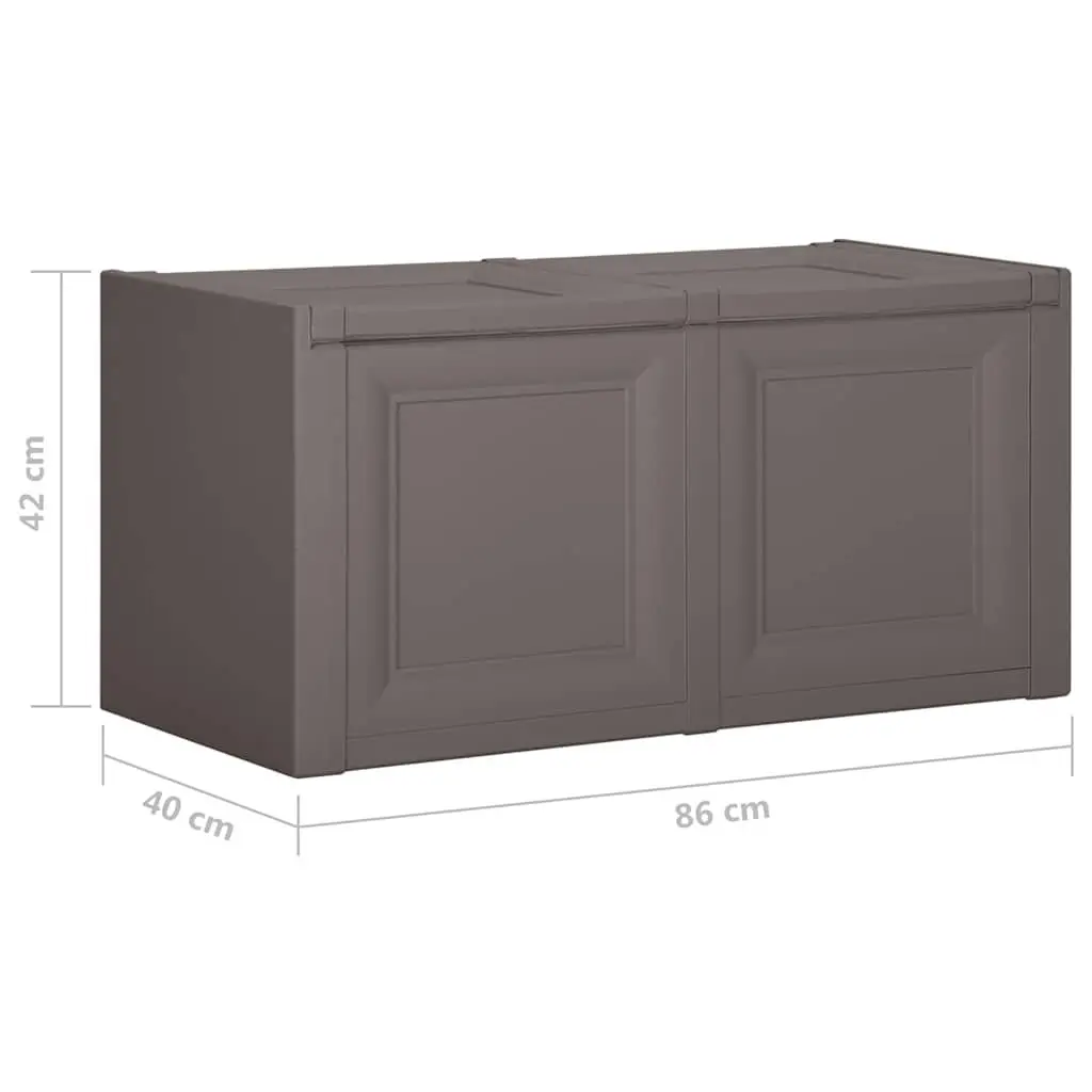 Grey Storage Cushion Box Bench 86x40x42cm, 85L Capacity