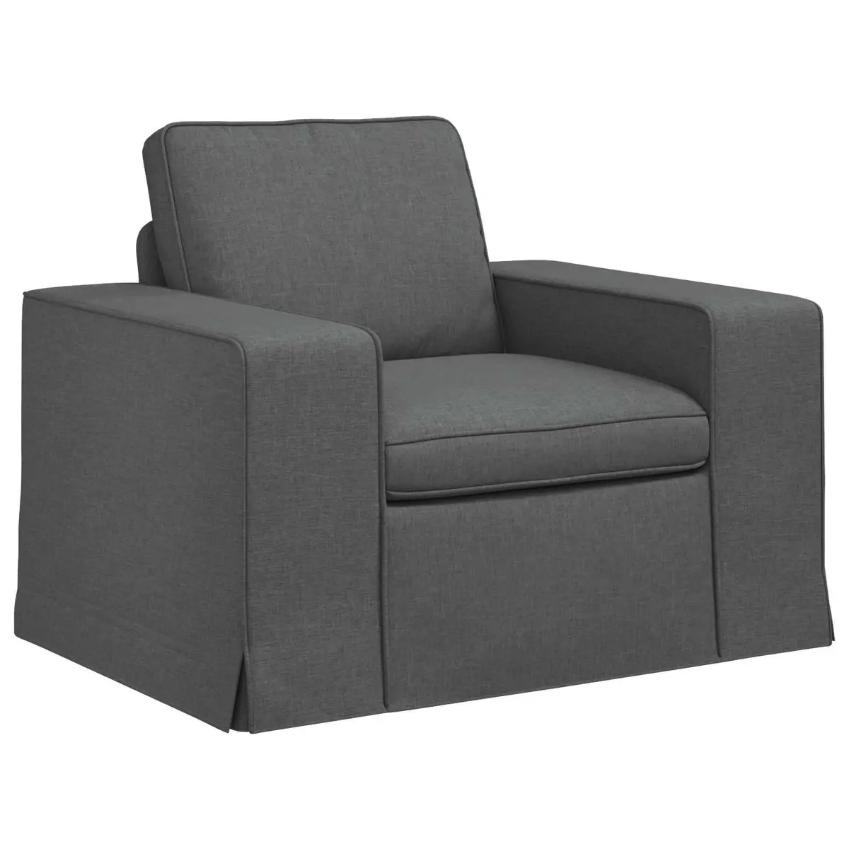 2-Piece Grey Modular Sectional Sofa