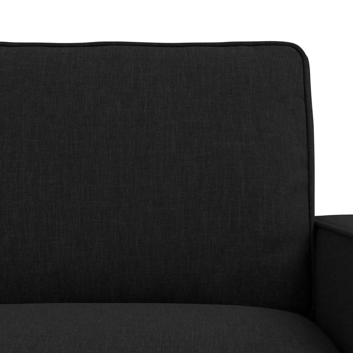 Modular Fabric Sofa Set for Living Room Black 2 Piece Sectional Couch