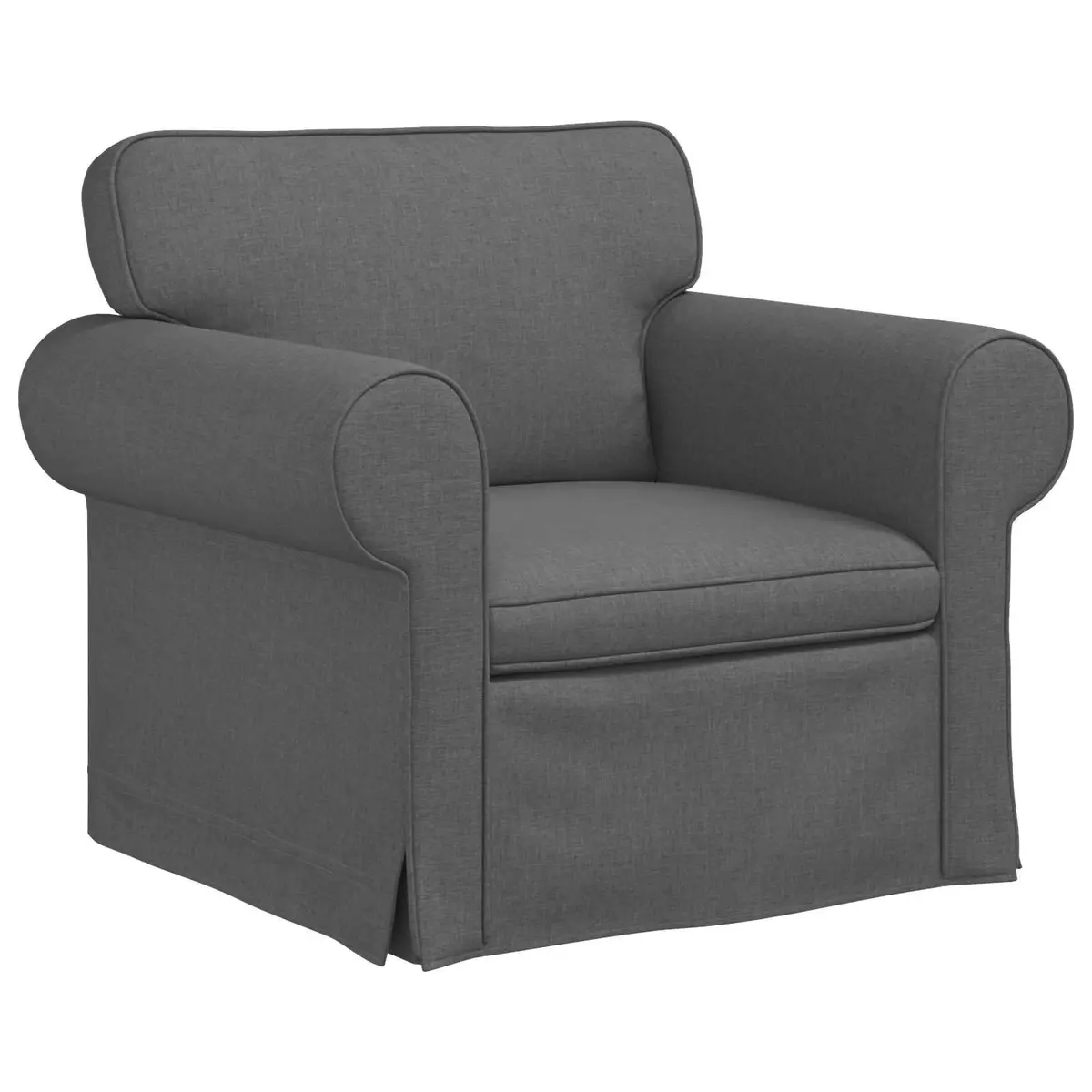 Grey Fabric Modular Sofa Set 2 pcs