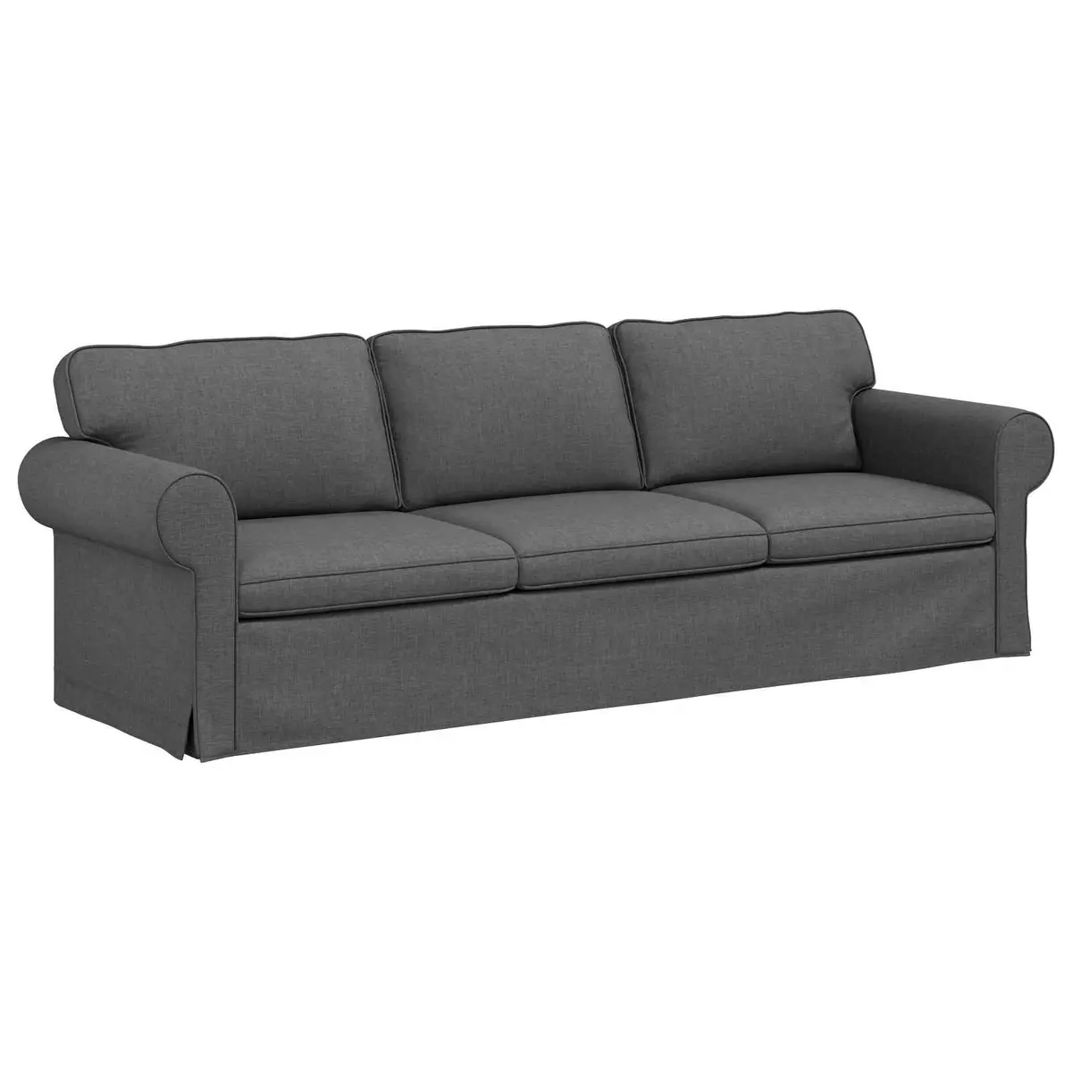 Grey Fabric Modular Sofa Set 2 pcs