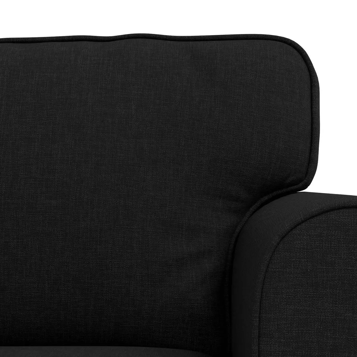 Sofa Set 2 Pieces Black Modular Living Room Furniture Contemporary Design 245cm