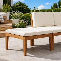 Outdoor Sectional Sofa Specifications: Solid Acacia Wood