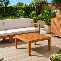 Outdoor Sectional Sofa Unit - 60 x 60 x 30 cm, Acacia Wood