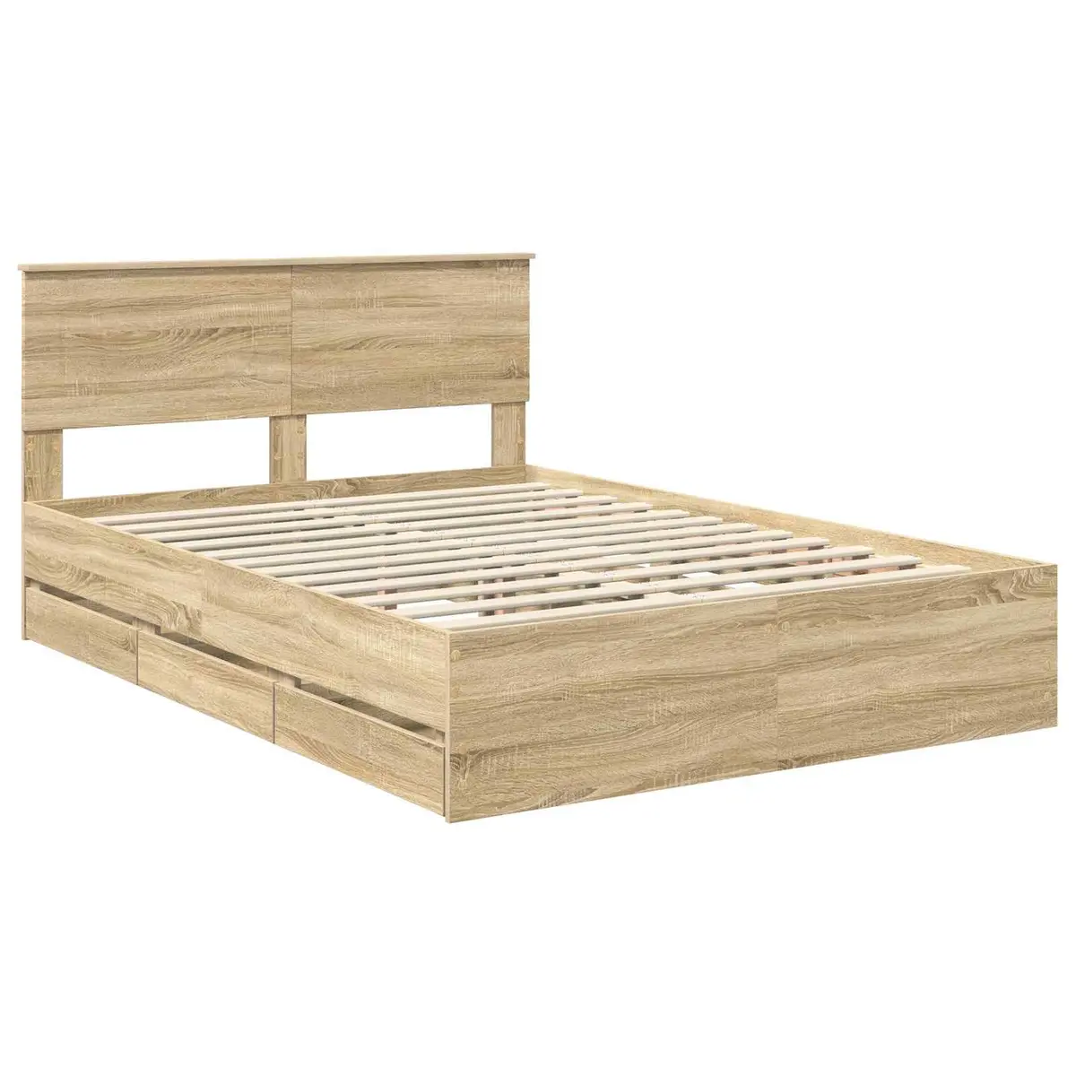 Bed Frame with Storage Drawer Bedroom Modern Minimalist 150x200cm