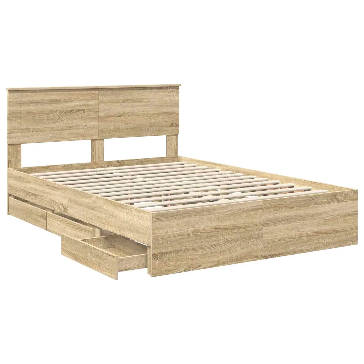Bed Frame with Storage Drawer Bedroom Modern Minimalist 150x200cm